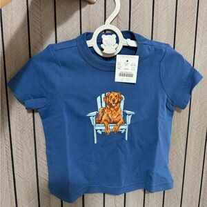 Crewcuts Navy Tee with Dog Design